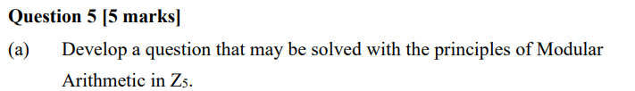Question 5 [ 5 marks ] Construct the Addition and