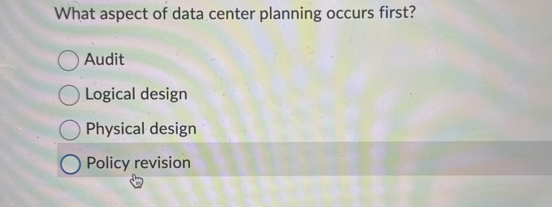 What aspect of data center planning occurs first?