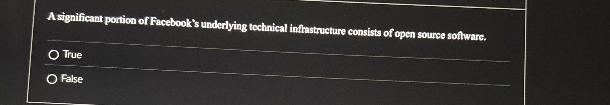 A significant portion of Facebook's underlying