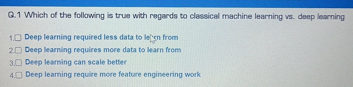 Q . 1 Which of the following is true with regards