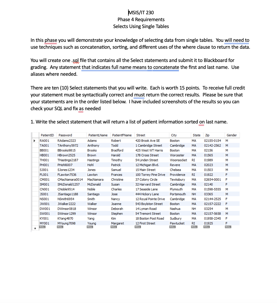 In this phase you will demonstrate your knowledge