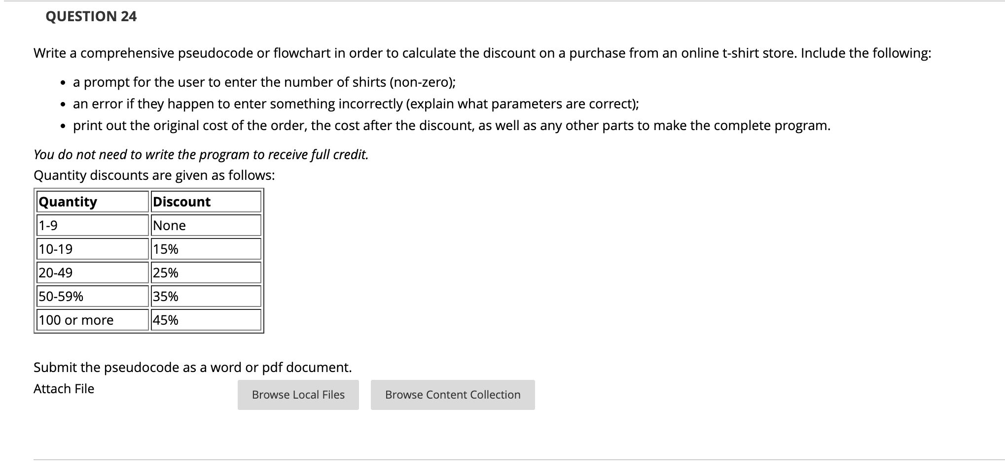 QUESTION 2 4 - Python Write a comprehensive