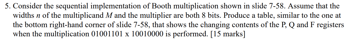5 . Consider the sequential implementation of