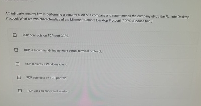 A third - party security tim is performing a
