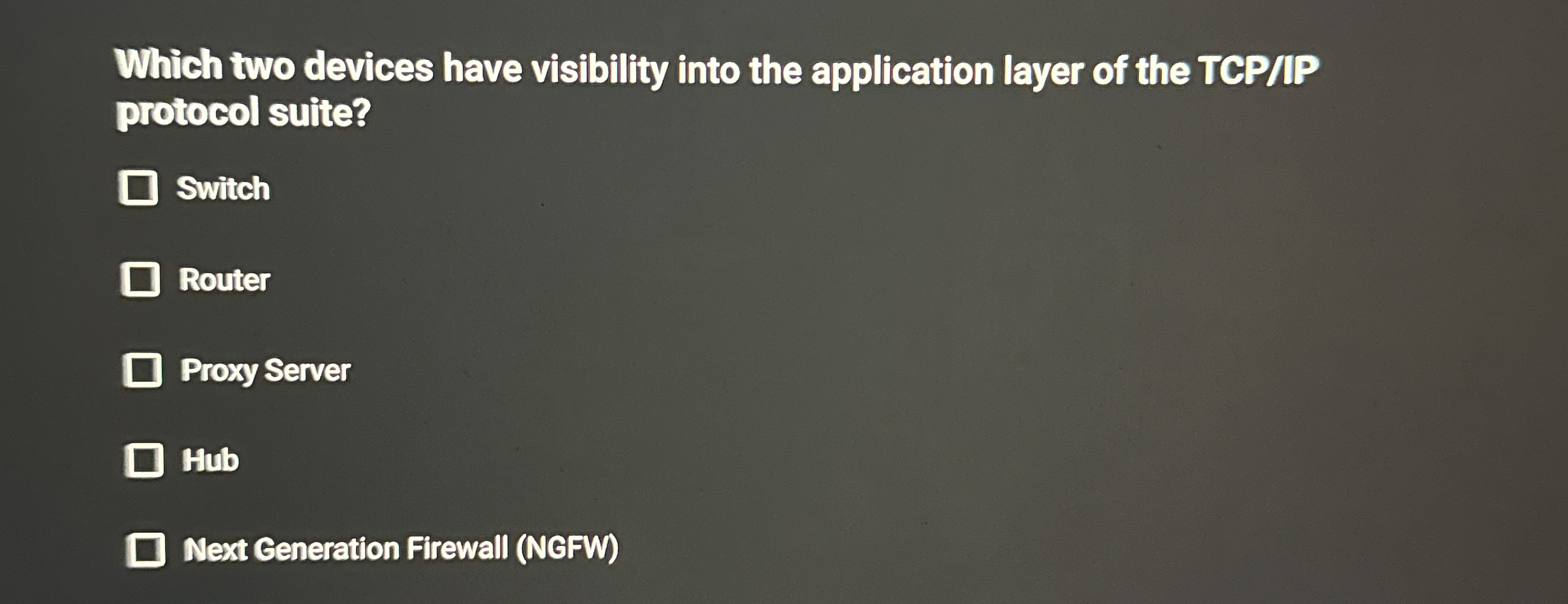 Which two devices have visibility into the
