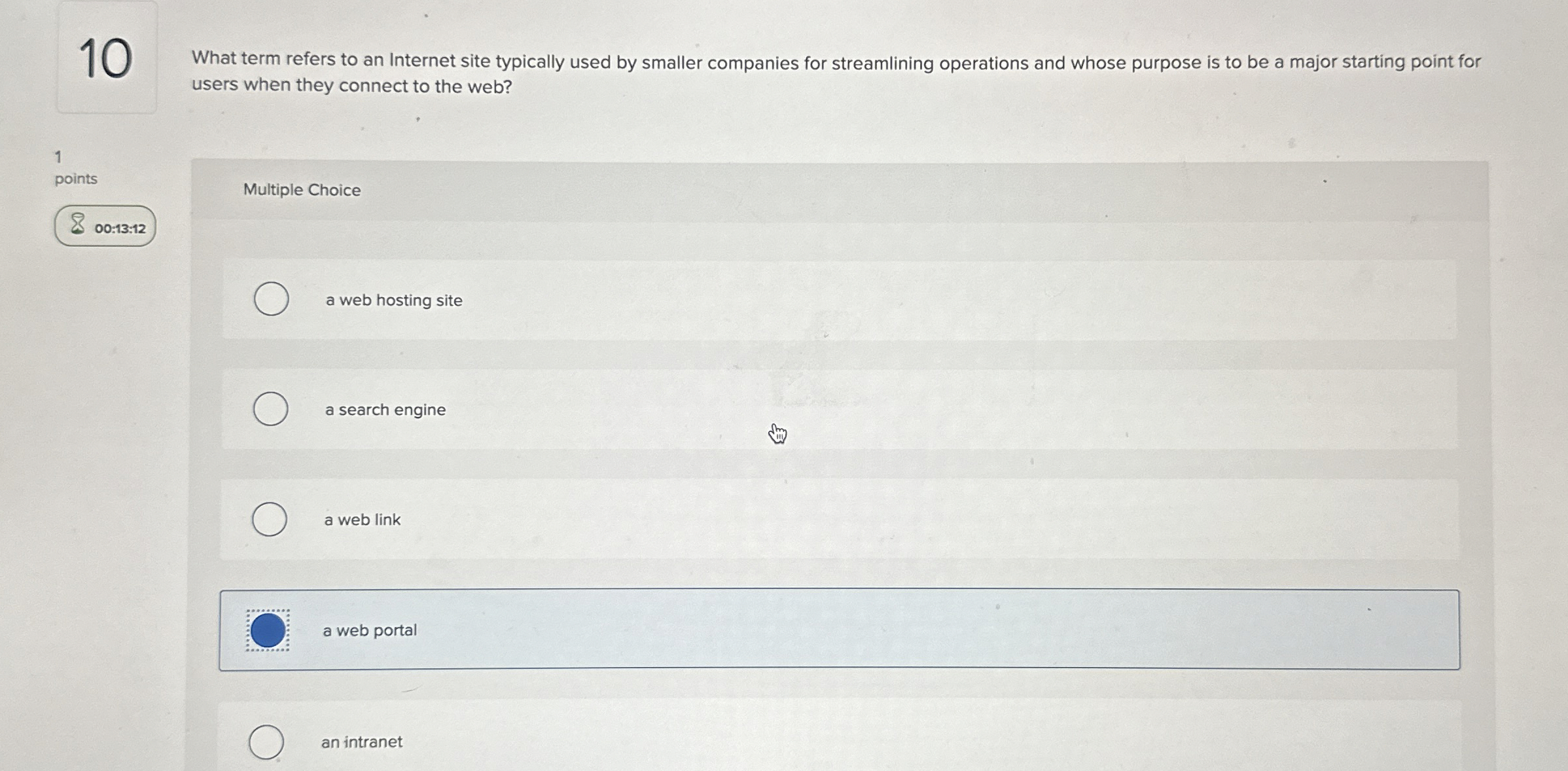 1 0 What term refers to an Internet site