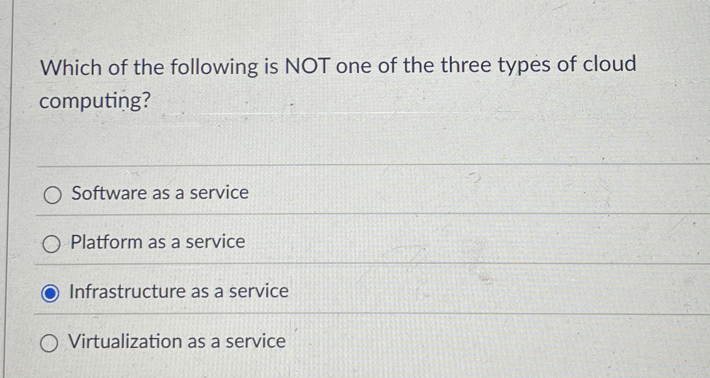 Which of the following is NOT one of the three