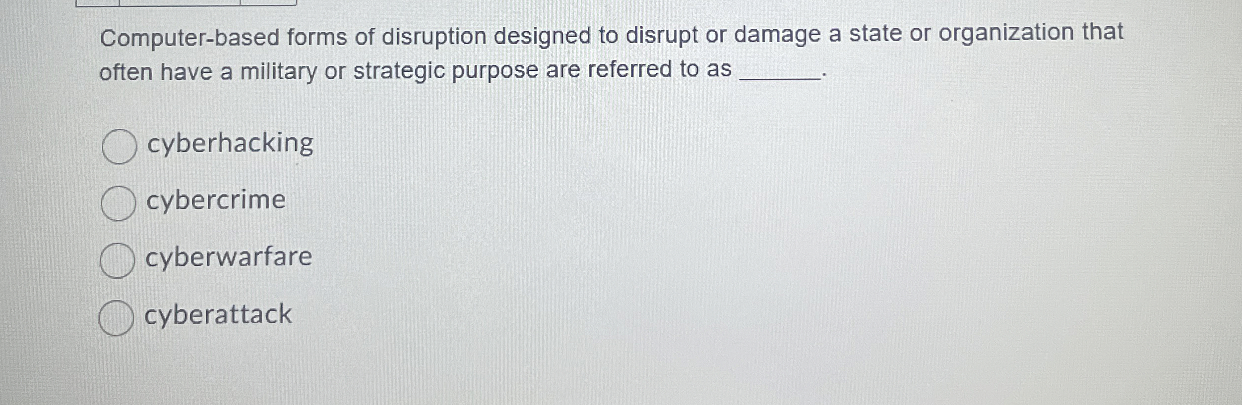 Computer - based forms of disruption designed to