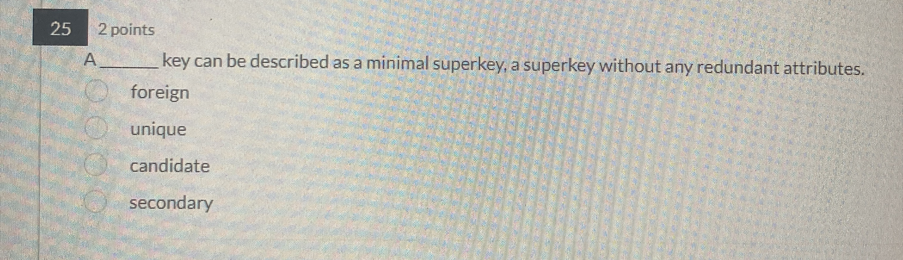 2 5 2 points A q , key can be described as a