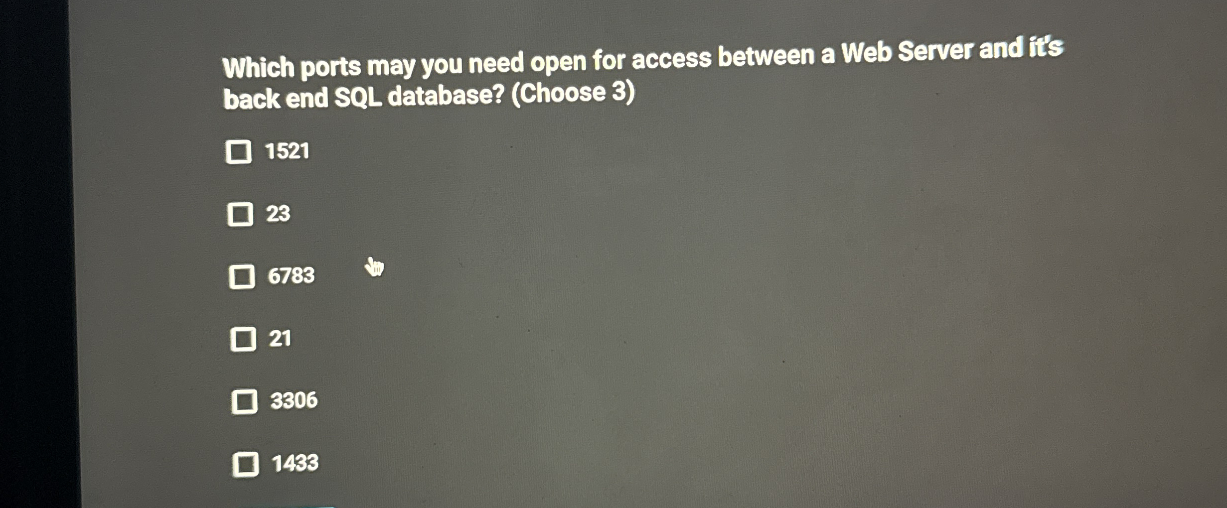 Which ports may you need open for access between