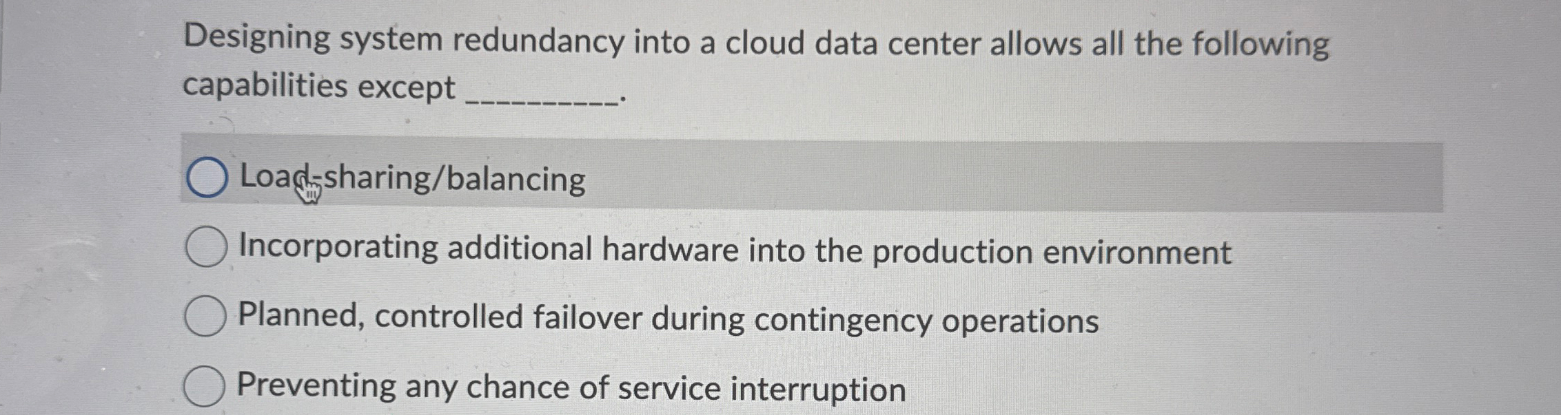 Designing system redundancy into a cloud data