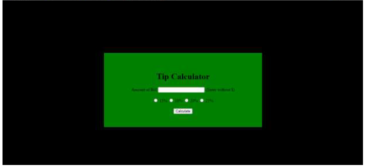 Create a Tip Calculator web application using