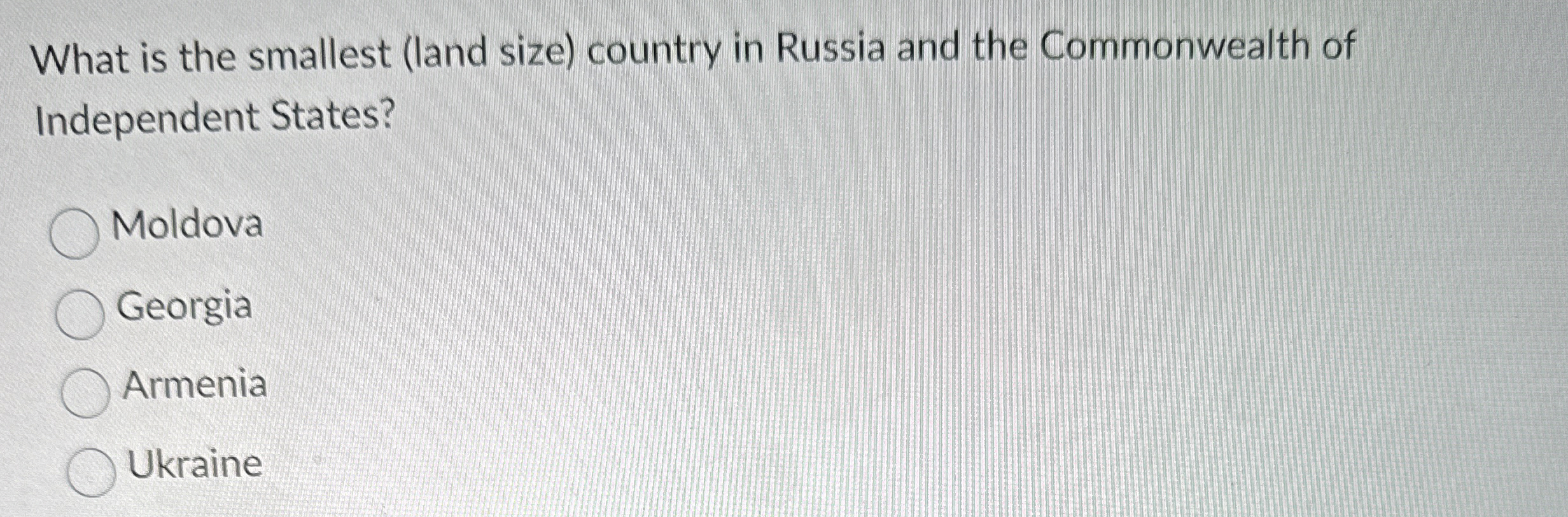 What is the smallest ( land size ) country in