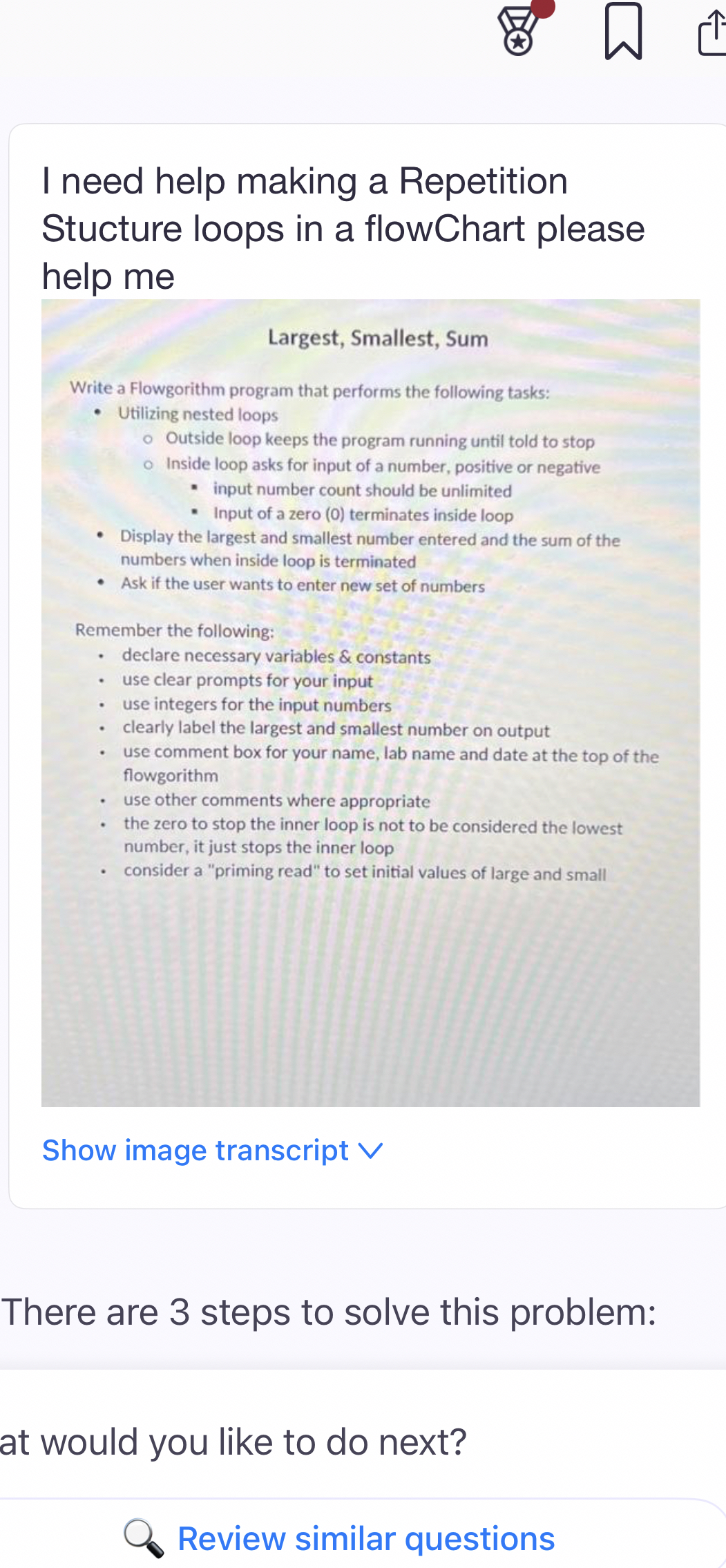 Can somebody send me the flogorithm picture of