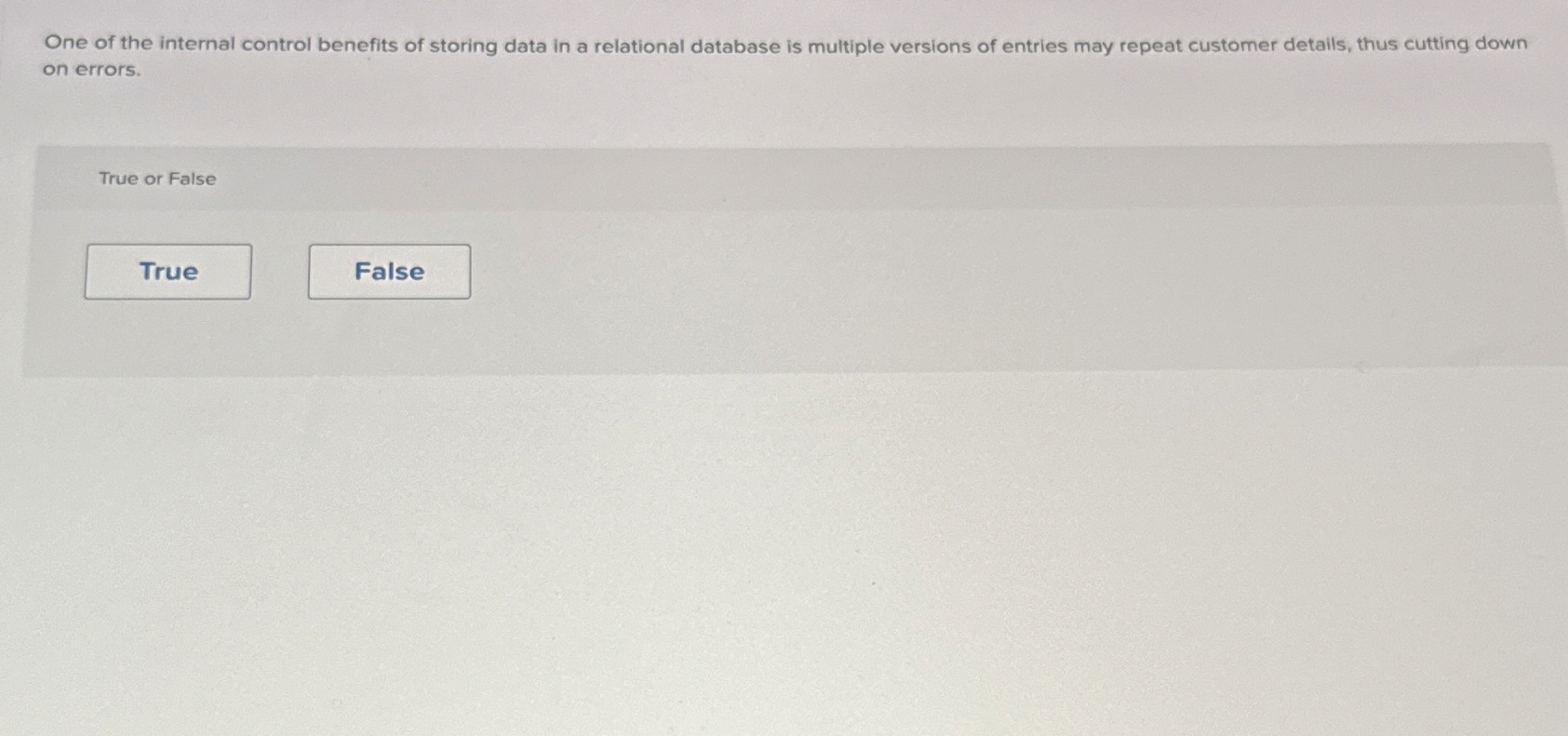 One of the internal control benefits of storing