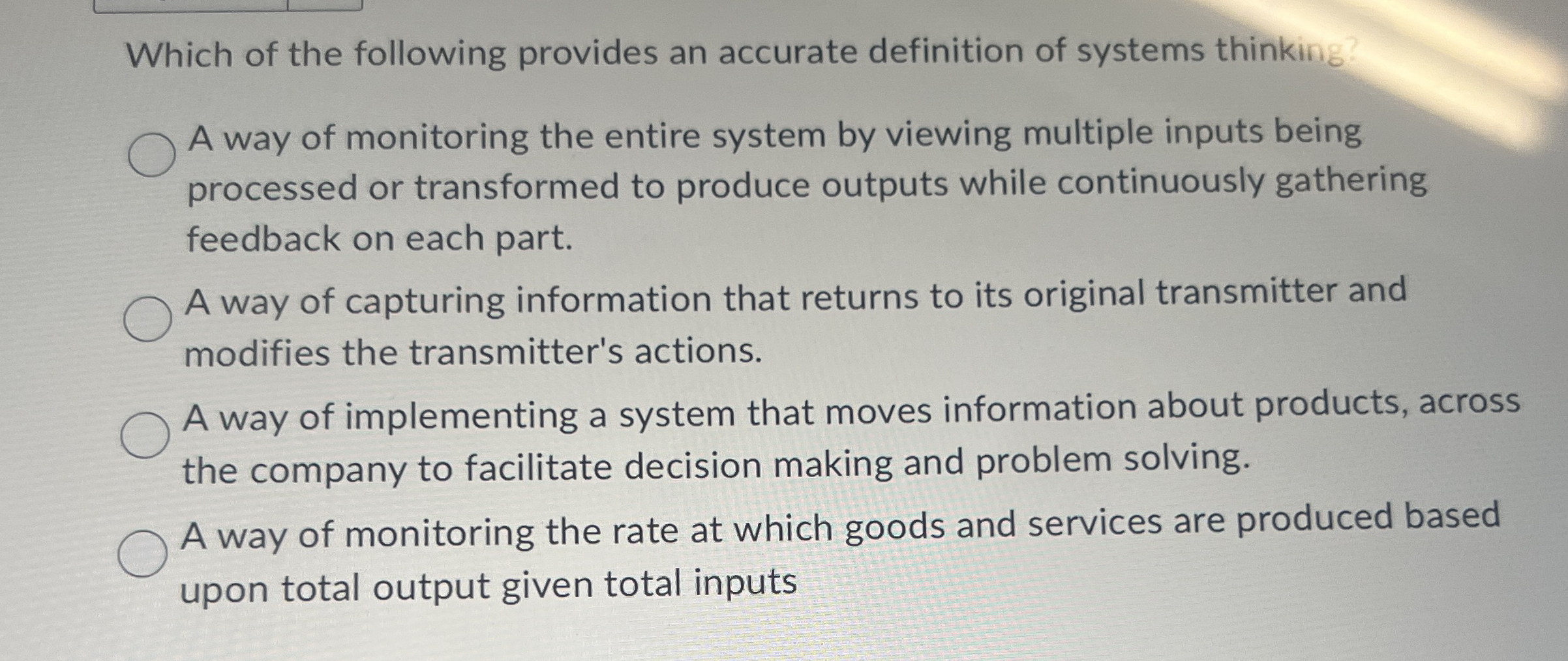 Which of the following provides an accurate