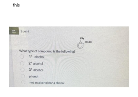 this 2 1 point What type of compound is the