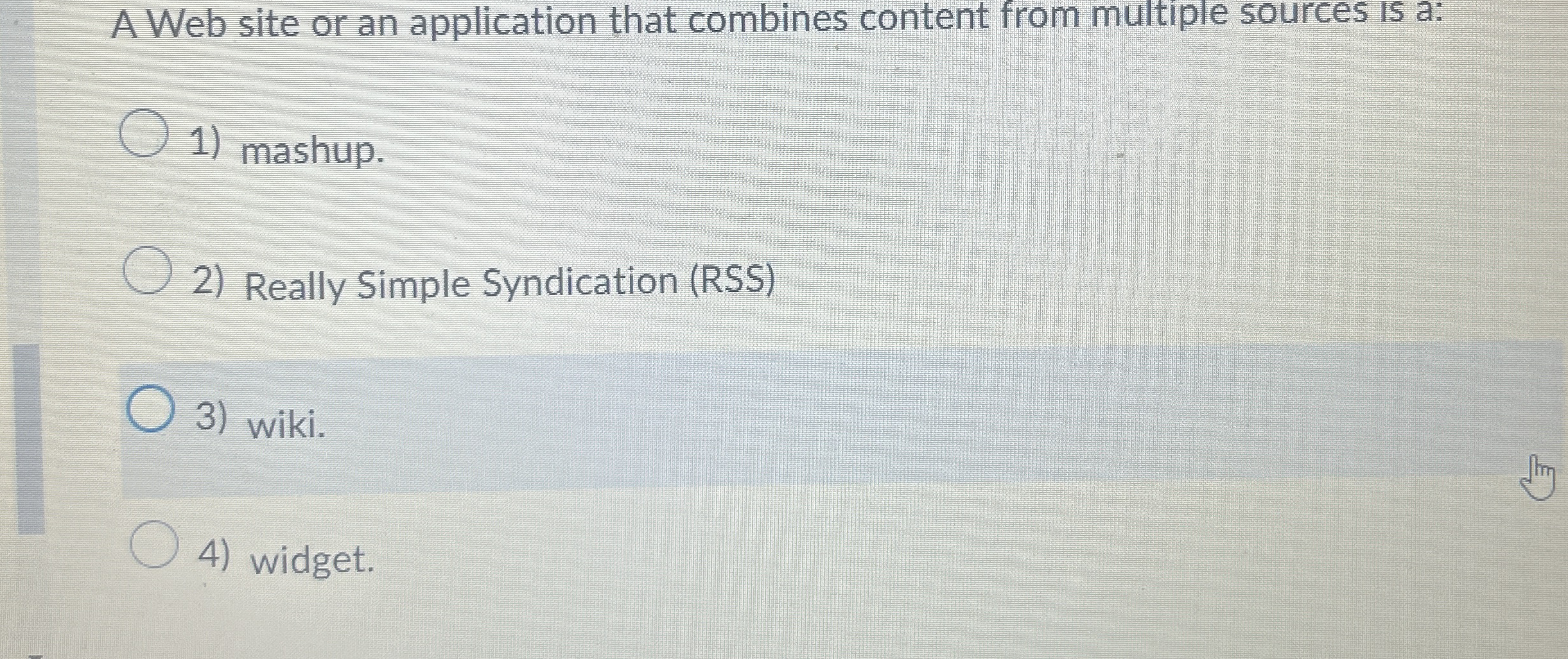 A Web site or an application that combines