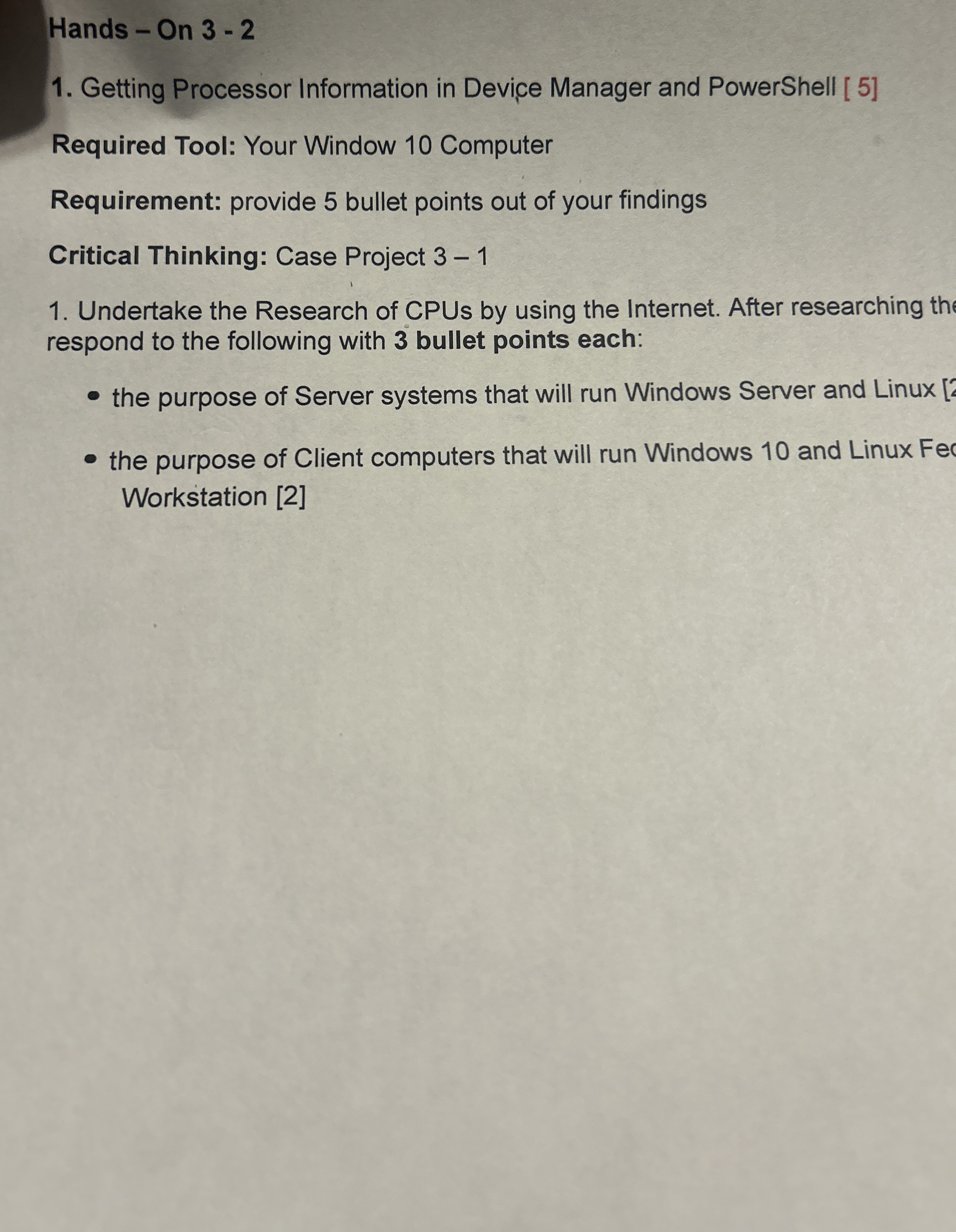 Hands - On 3 - 2 Getting Processor Information in
