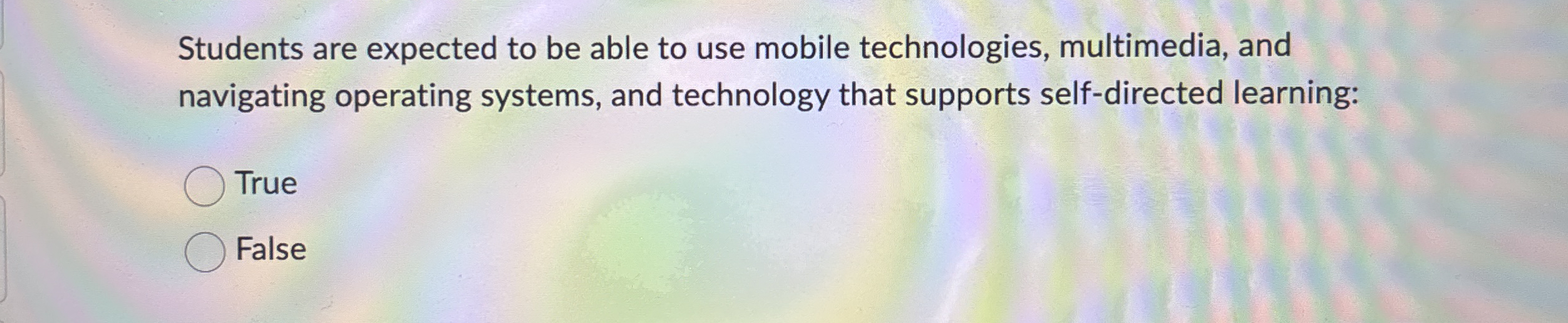 Students are expected to be able to use mobile