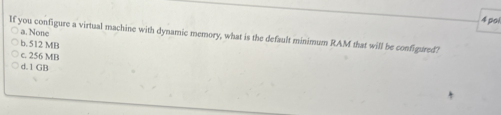 If you configure a virtual machine with dynamic