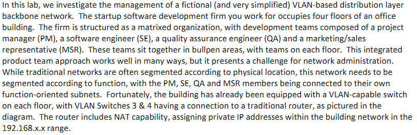 In this lab, we investigate the management of a