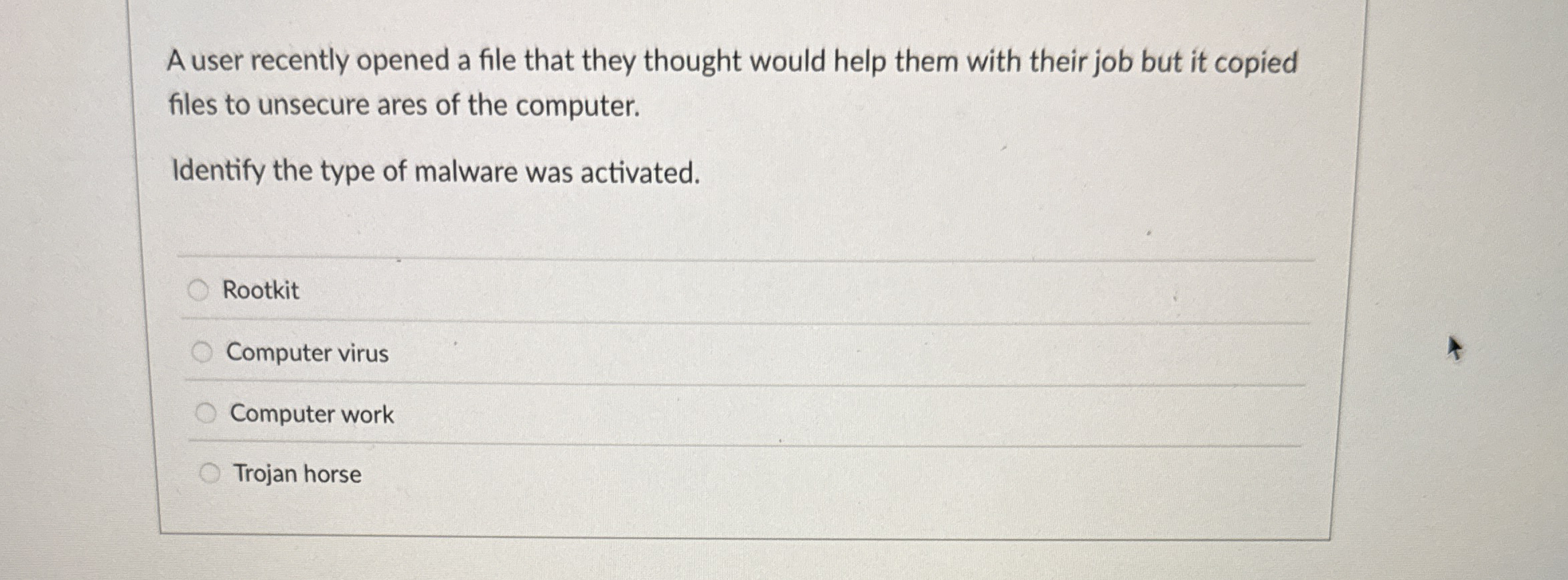 A user recently opened a file that they thought