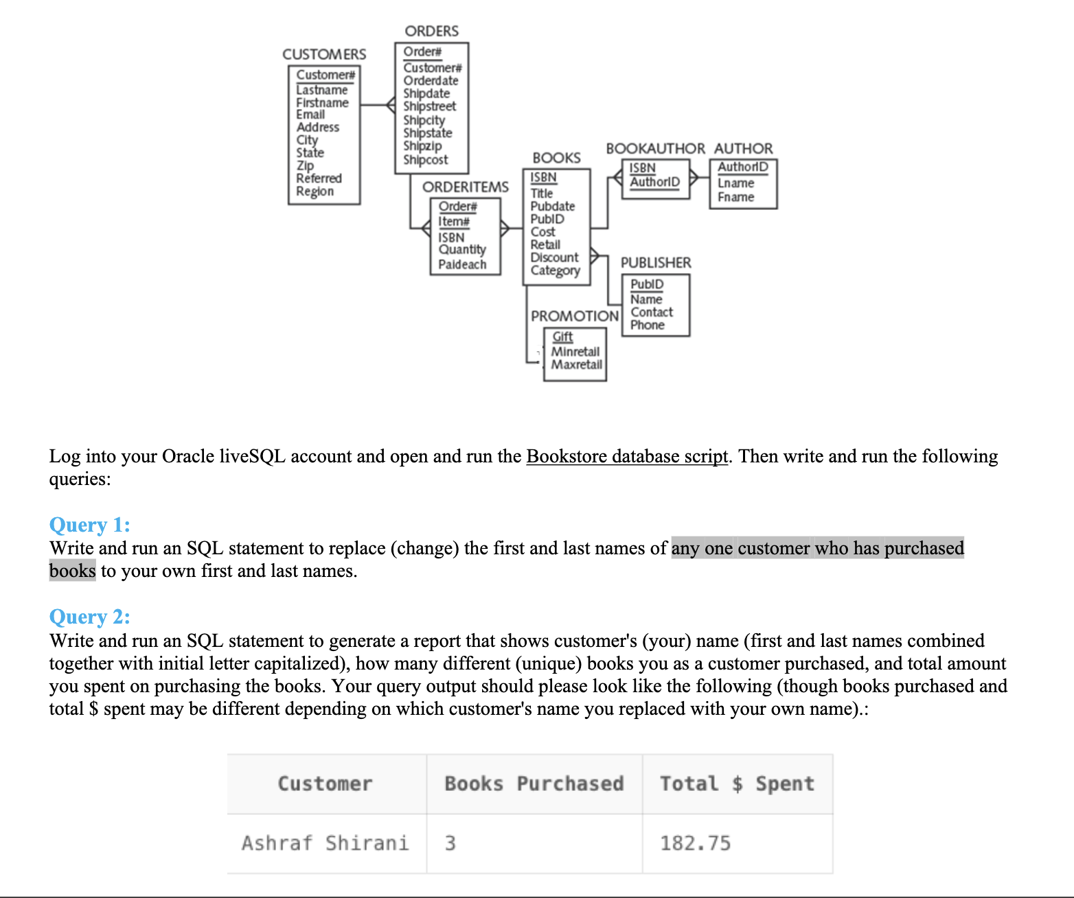 Log into your Oracle liveSQL account and open and