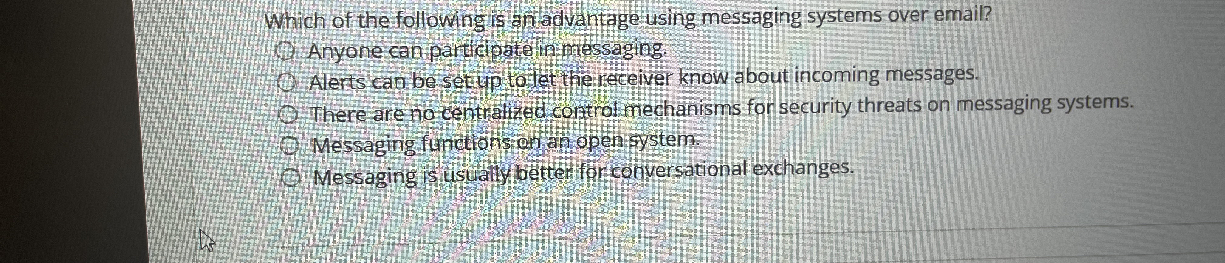 Which of the following is an advantage using