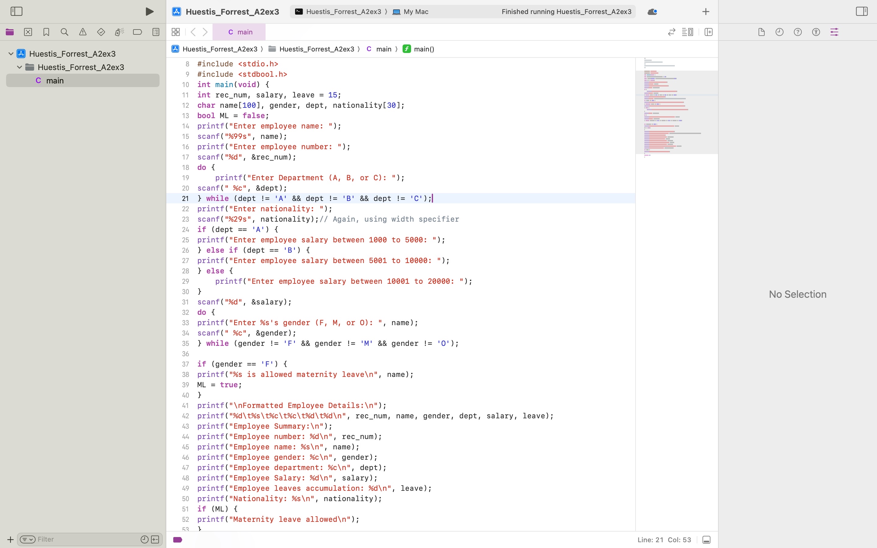 Using C programming, optimize following code by
