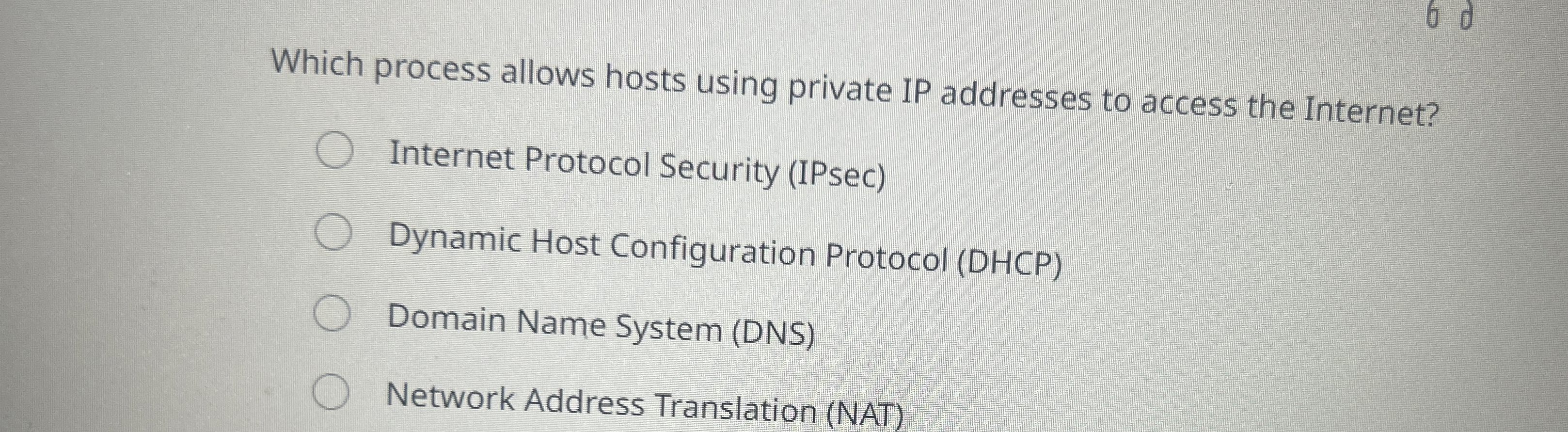 Which process allows hosts using private IP