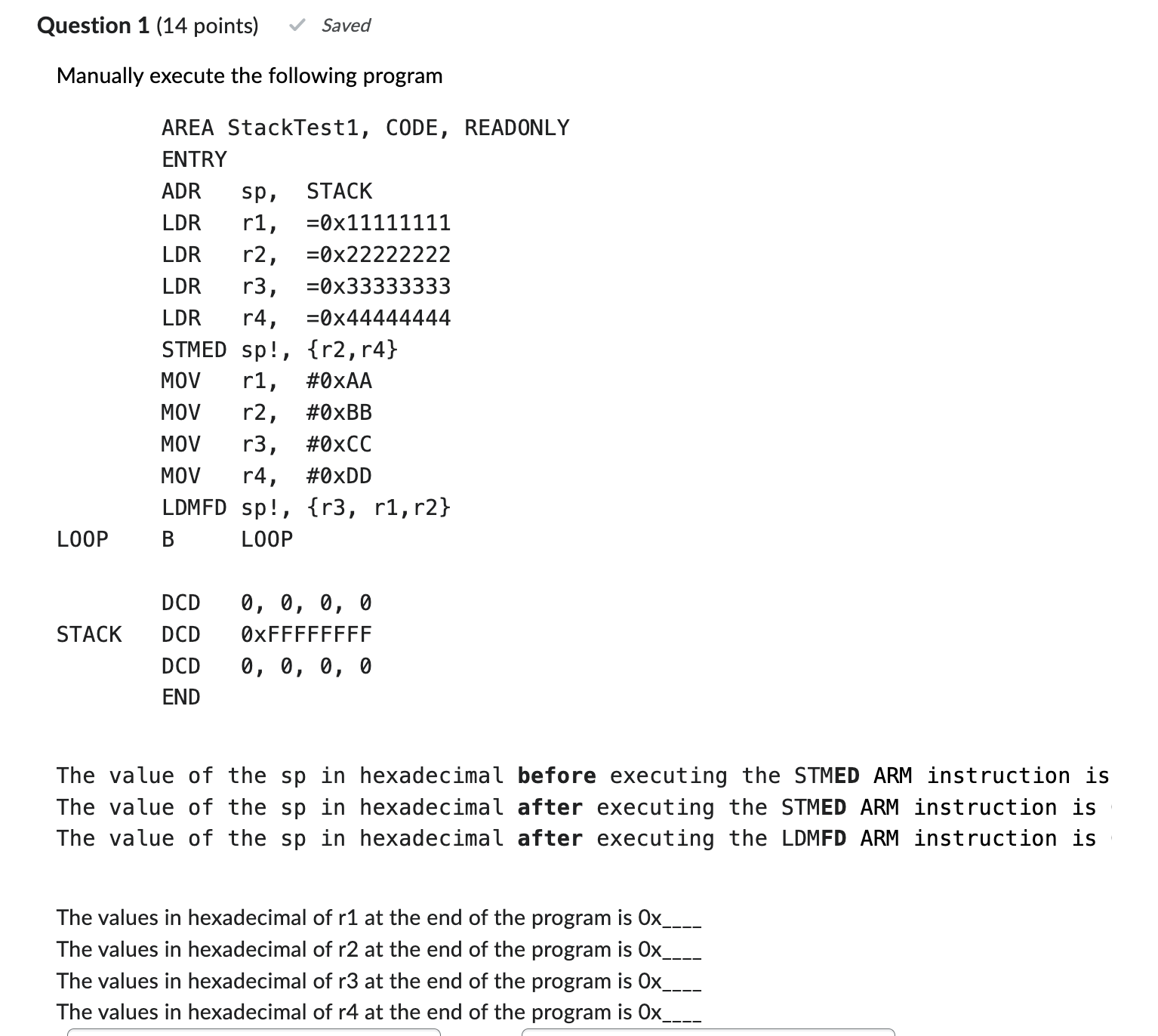 Send the answer in a clear format for the 3 sp
