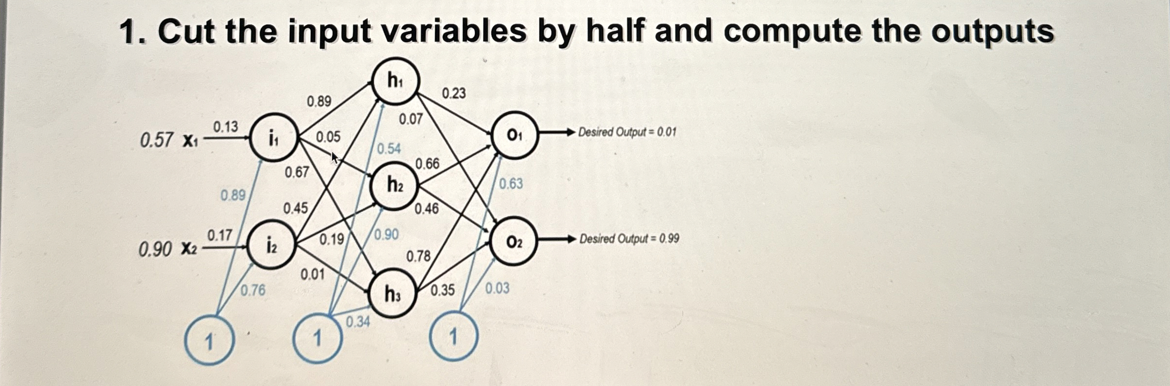 Backpropagation problem: Cut the input variables