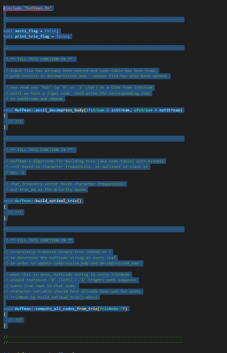 1 . File compression with Huffman coding As