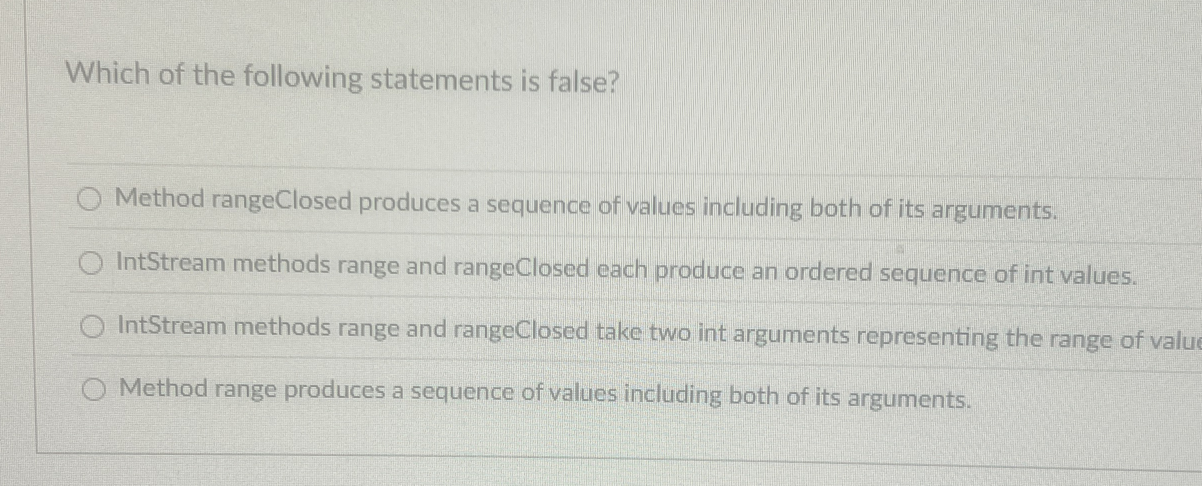 Which of the following statements is false?