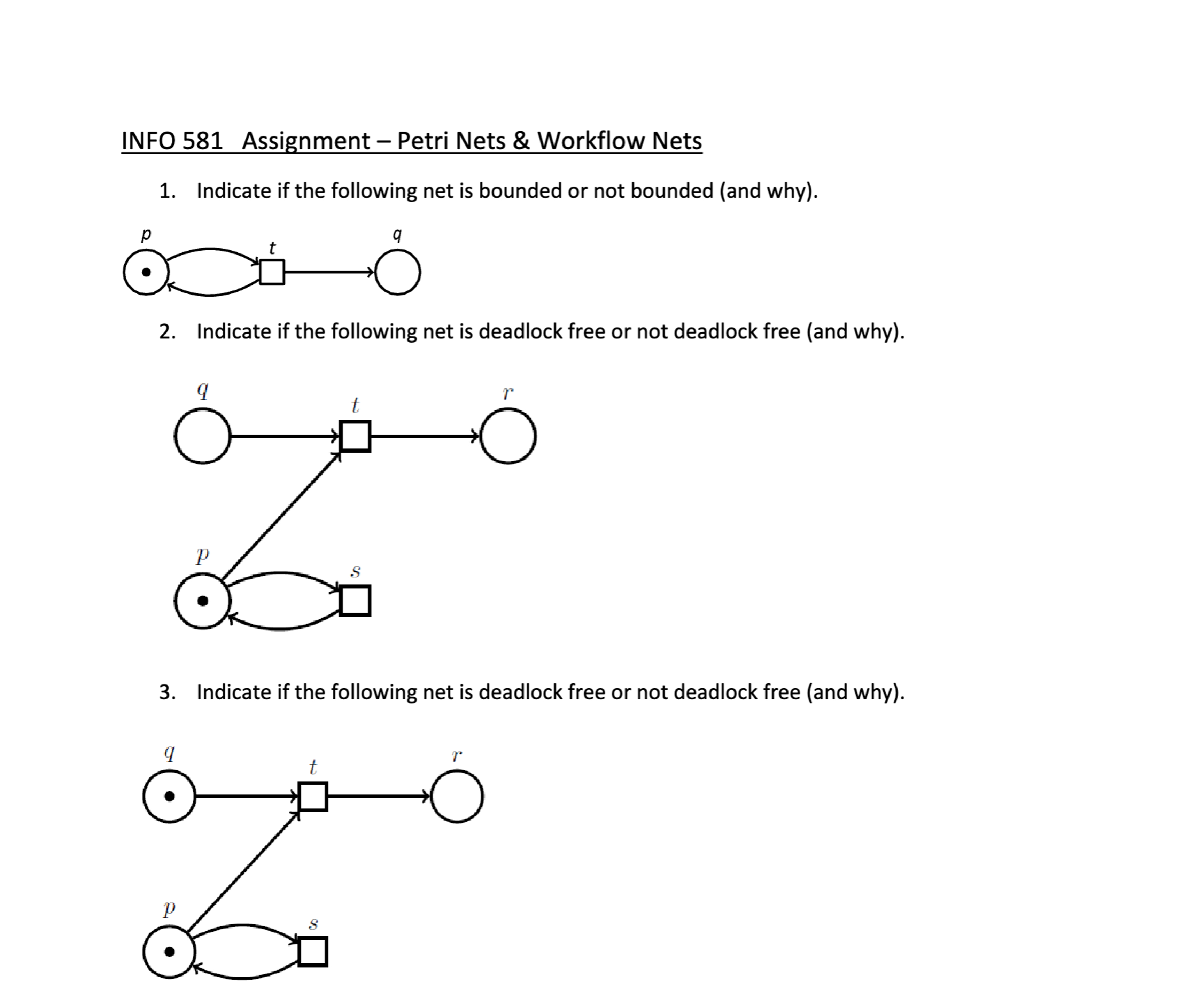 INFO 5 8 1 Assignment - Petri Nets \ & Workflow
