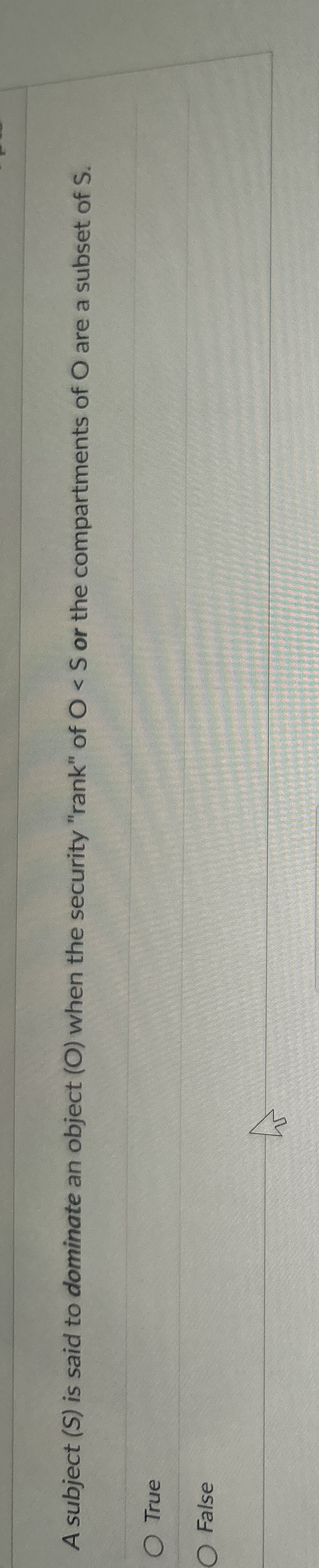 A subject ( S ) is said to dominate an object ( O