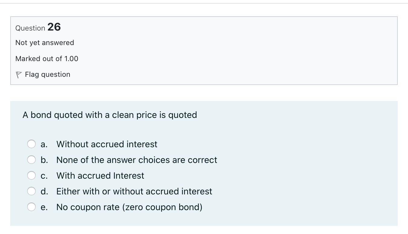 Question 26 Not yet answered Marked out of 1.00