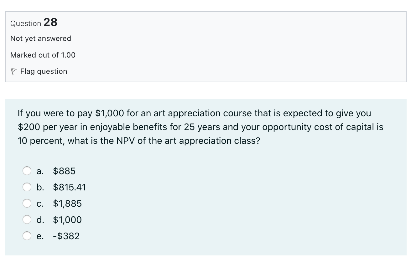 Question 26 Not yet answered Marked out of 1.00