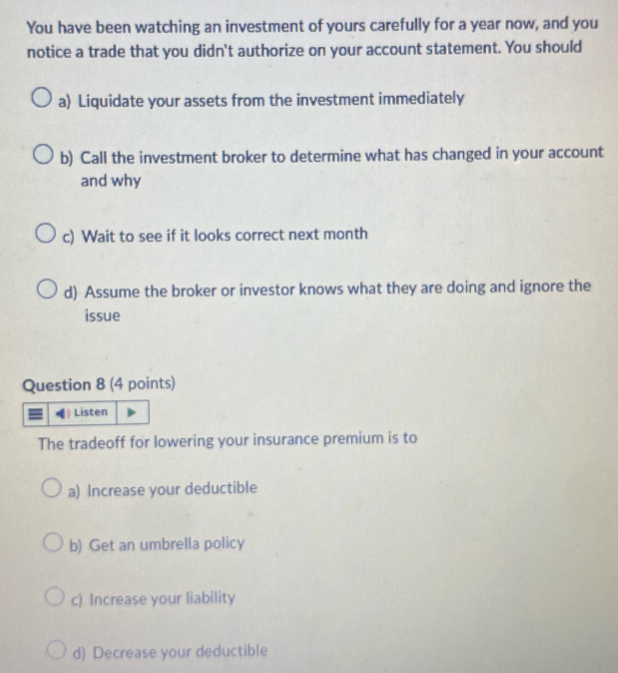 You have been watching an investment of yours