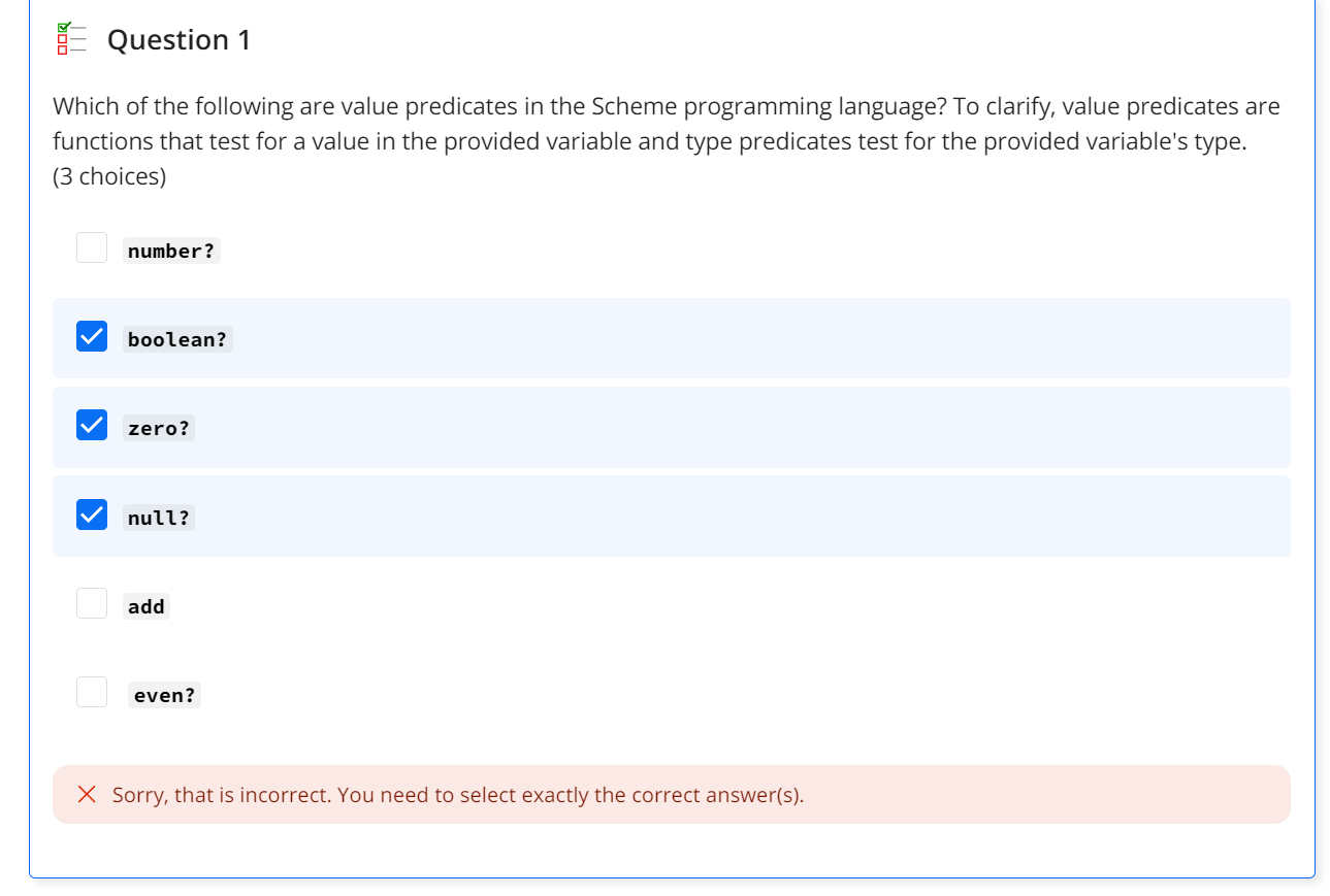 Question 1 Which of the following are value
