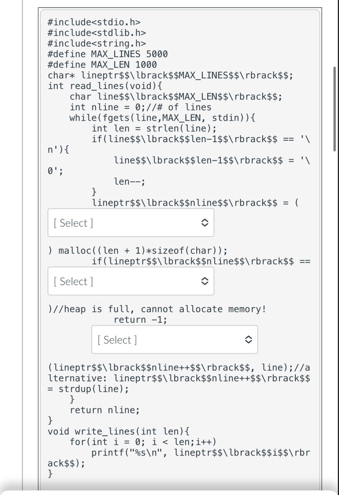 consider the following incomplete c program that