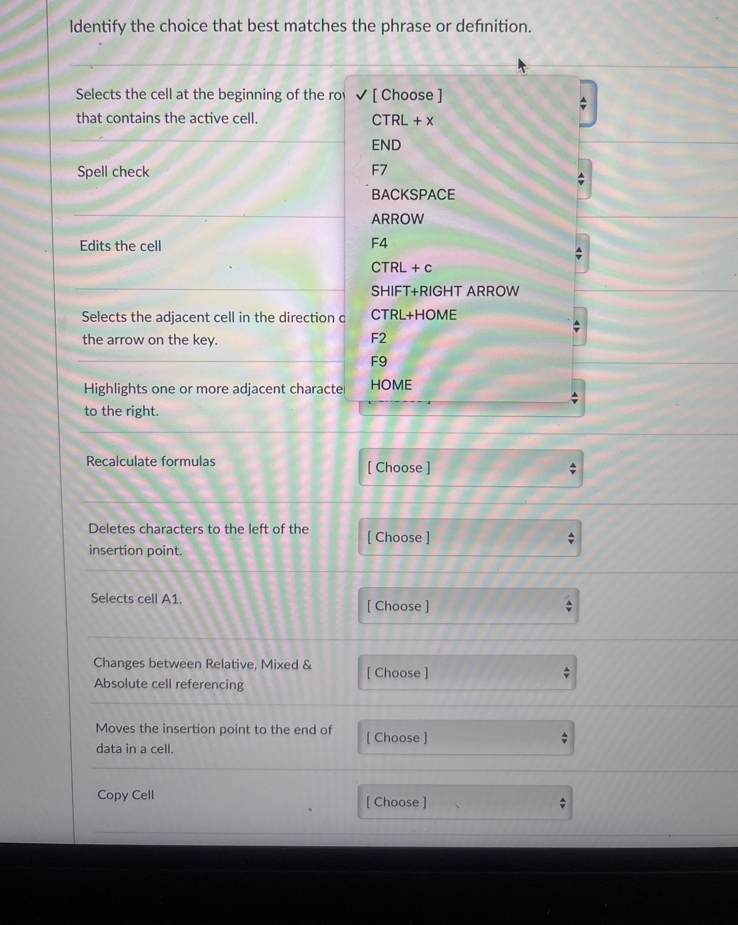 Identify the choice that best matches the phrase