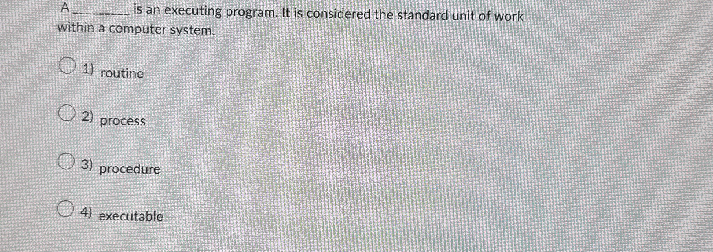 A q , is an executing program. It is considered