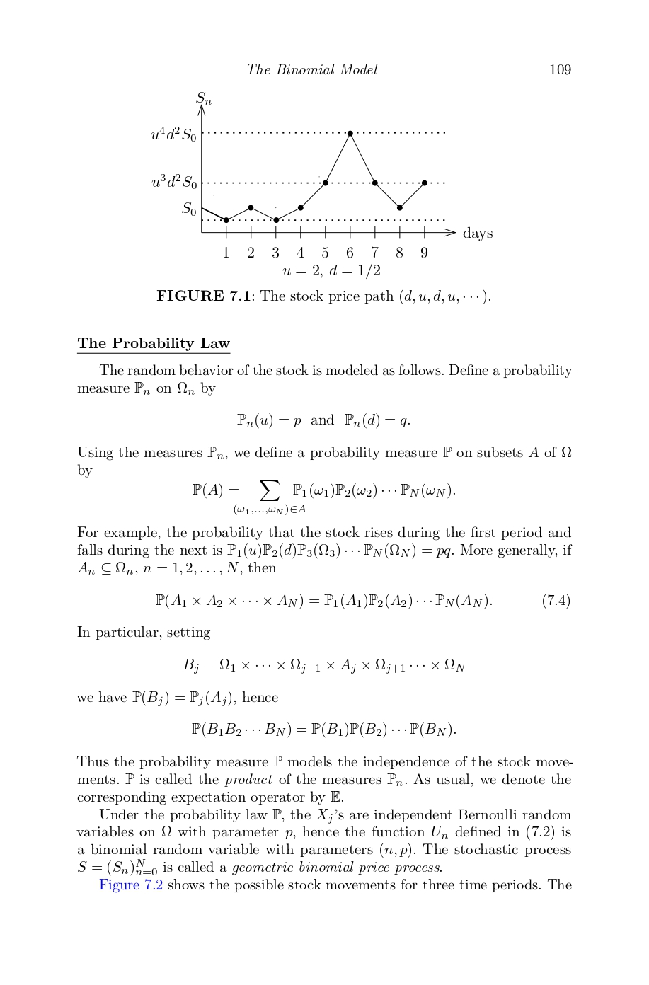 Chapter 7 The Binomial Model In this chapter, we