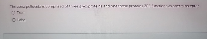 The zona pellucida is comprised of three