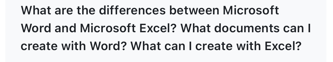 What are the differences between Microsoft Word