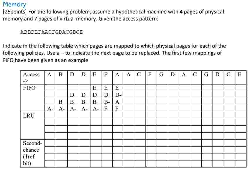 For the following problem, assume a hypothetical