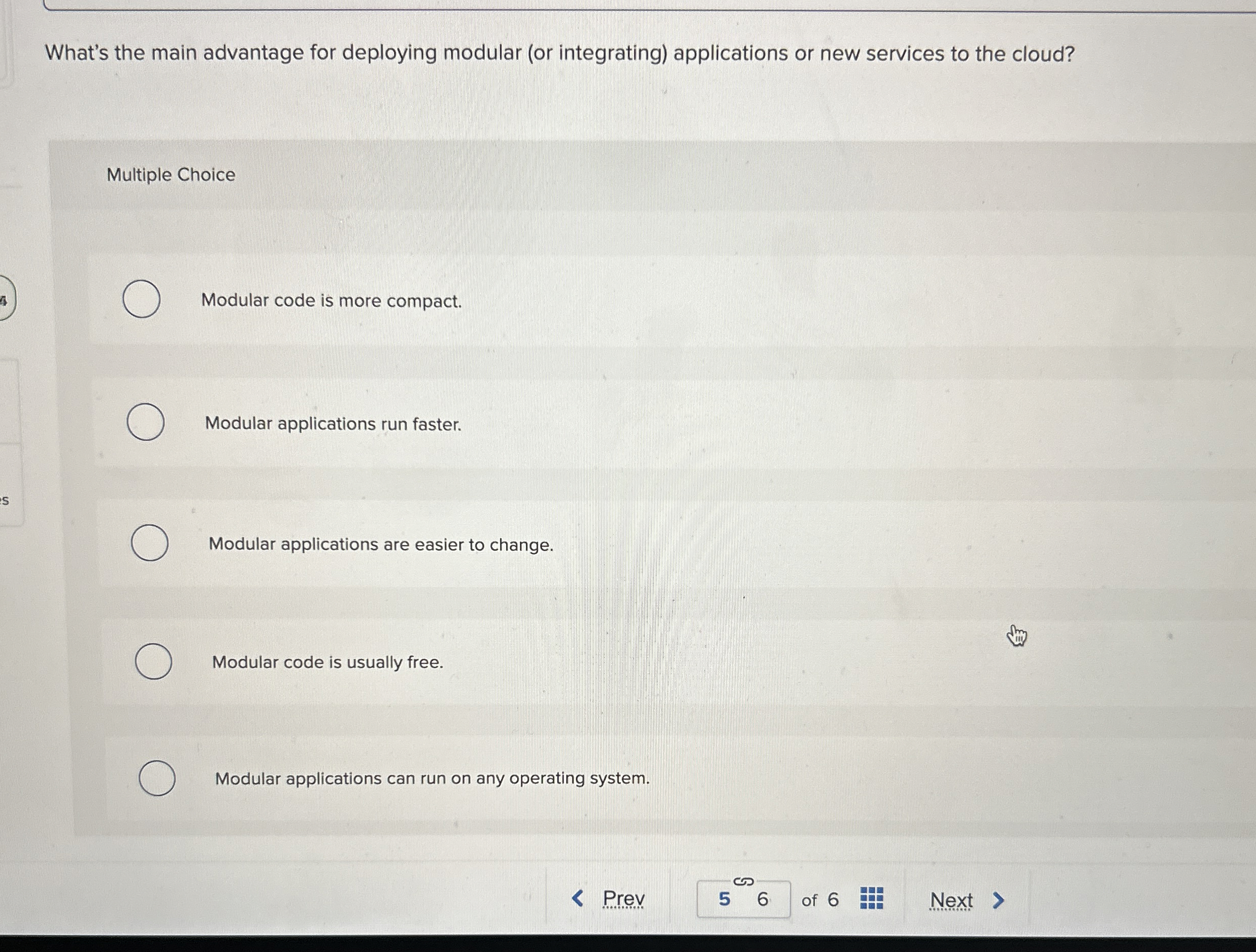 What's the main advantage for deploying modular (