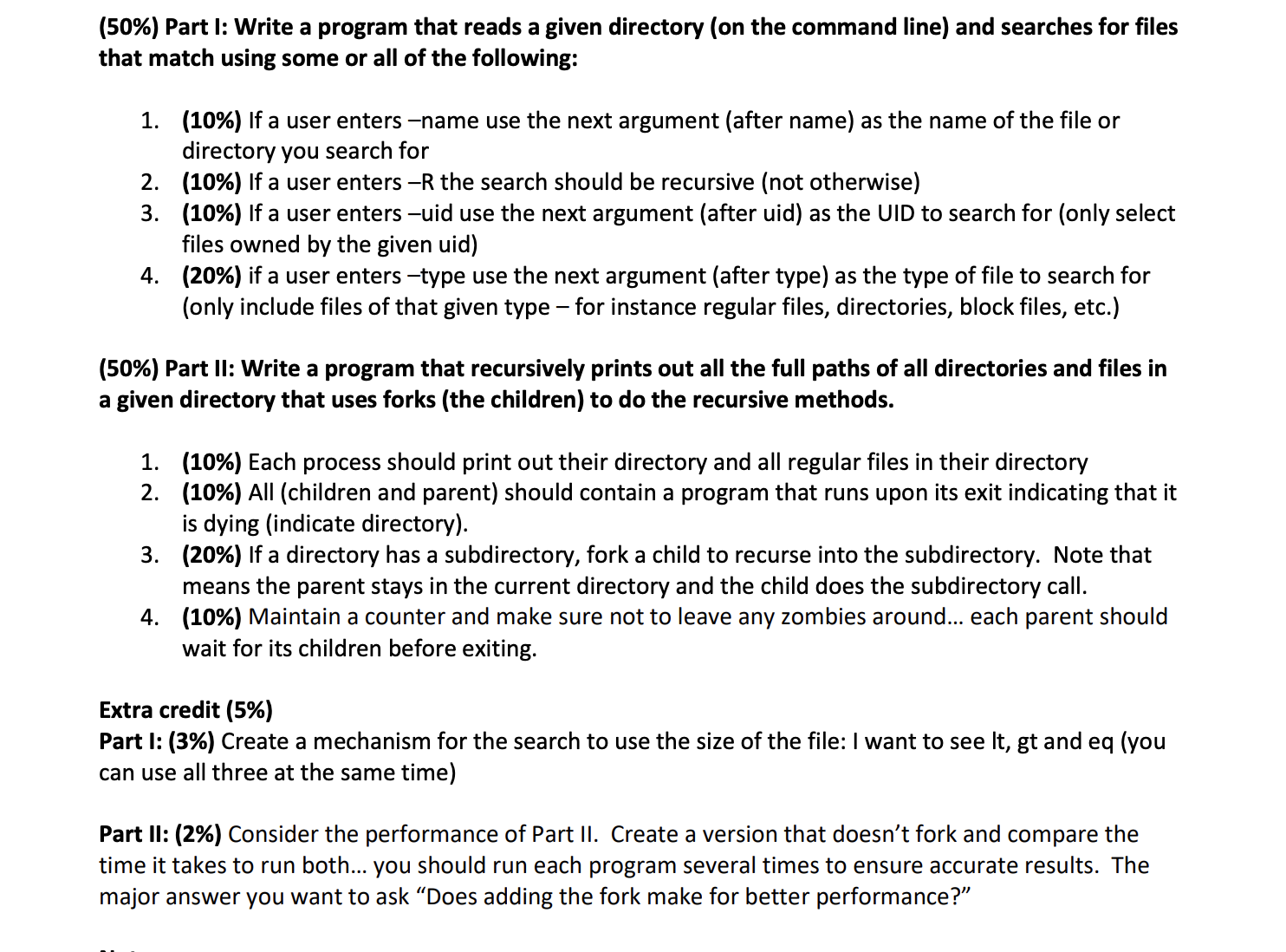 ( 5 0 % ) Part I: Write a program that reads a